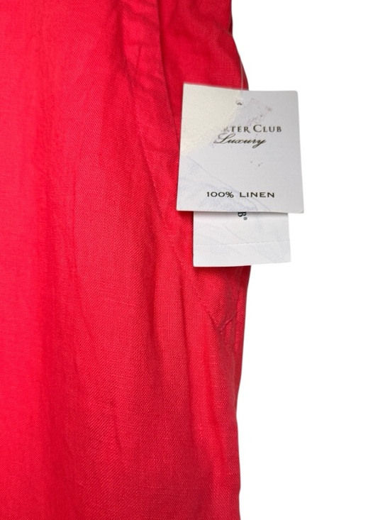Charter Club Luxury 100% Linen Coral Flash Crop Pants XL NWT - Picture 5 of 6